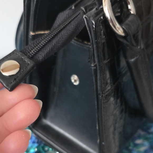 Miche Black Croc-Embossed Shoulder Bag - Picture 7 of 7